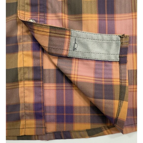 Club Ride Mens New West Shirt Sz Medium Pearl Snap MTB Bike Vented Pockets Plaid - Picture 8 of 13